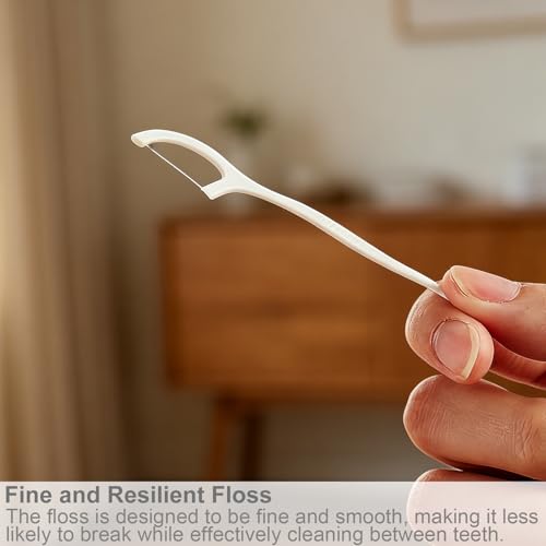 Recharge pour distributeur de fil dentaire portable avec 100 cure-fils