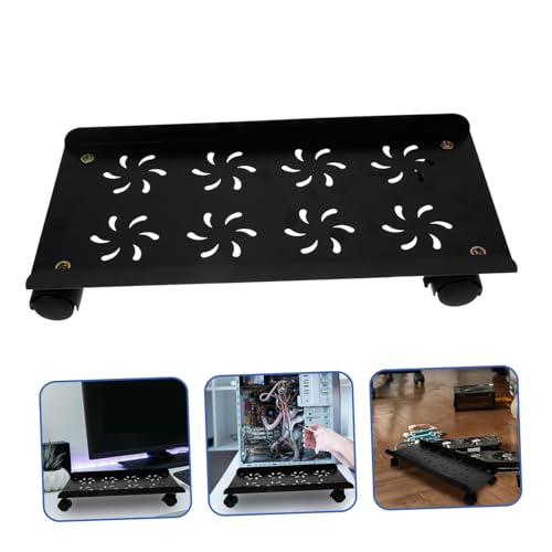 Soporte móvil para CPU con ruedas, elevador para torre de computadora bajo escritorio, diseño simple para alfombra miniatura 3