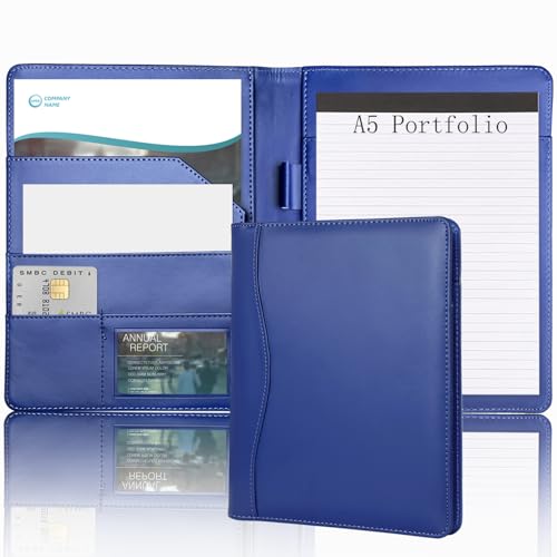 Padfolio Folder Portfolio Leather Organizer Binder Portfolio Storage Clipboard with Cover for Legal Pad Holder Letter Size A5 Writing Padfolio Pad for Business School Office