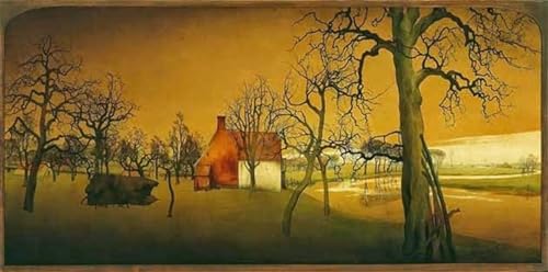 Cuadro pintura al óleo de invierno SERENDIPITP, lienzo decorativo clásico de 60x90cm