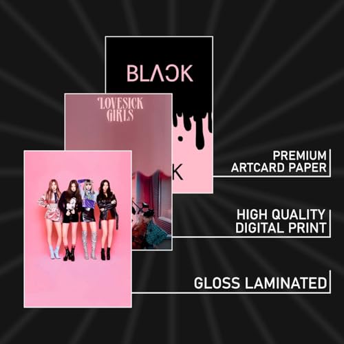 Image of SAW Black Pink Posters Wall Poster - Pack Of 54 | 4 x 6 Inches | Aesthetic Artwork | Wall Decor Posters For Living Room, Bedroom, Home And Office