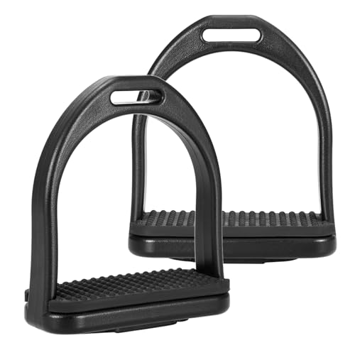 Moofey 2 PCS High Strength Stirrups, Plastic Horse Riding Stirrups with Non Slip Rubber Pad, Horse Riding Tool Accessories for Kids (Small)