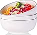 Salad Bowl Soup Bowls 3-Pack-60 Ounce Big Stackable Round White Fine Porcelain Pasta Bowl Serving Set