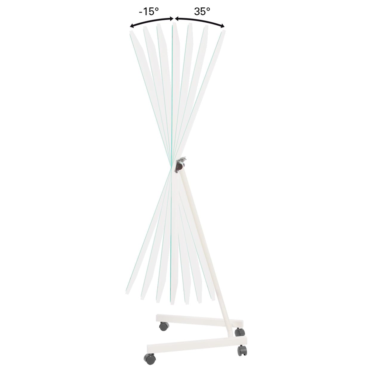 Sport-Tec Therapiespiegel Standard, Standspiegel, Spiegel Physiotherapie 145x52 cm fahrbar