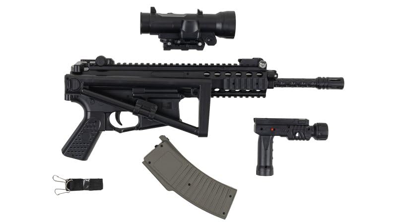 Softair Sturmgewehr – Federdruck Sturmgewehr < 0,5 Joule – Kaliber 6mm BB – 84 cm Länge – Kunststoff Nachbau mit Magazin – Einsteigerfreundlich & realistisch