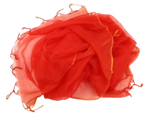 Image of Women Kota Doria Cotton Plain Full Length Dupatta - Soft, Light Weight and Transparent