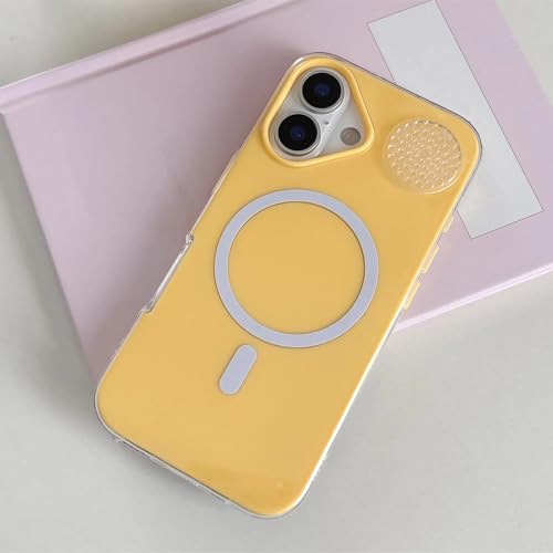 Coque luxe iPhone 14 Pro transparente orange : l'élégance d'une protection ventilée