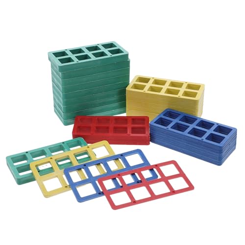 GARVALON Lot de 40 Cales de Nivellement en Plastique Transparent 100X50 MM – Cales Plates pour Portes et Fenêtres – Inserts Support de Vitrage pour Réglage Précis Intérieur et Extérieur
