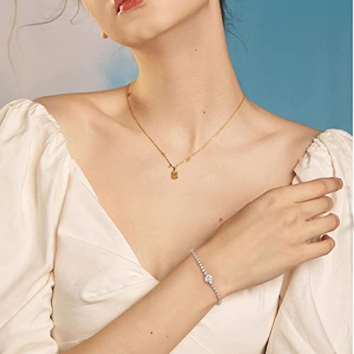 Mothers Day Heart Tennis Bracelet,Elegant Square Shiny Crystal Cubic Zirconia Adjustable Shiny Bracelets For Women,Classic White Gold Plated Rhinestone Bracelet Birthday Party Prom Mothers Day Jewelry Gifts(Sliver) #TOP4