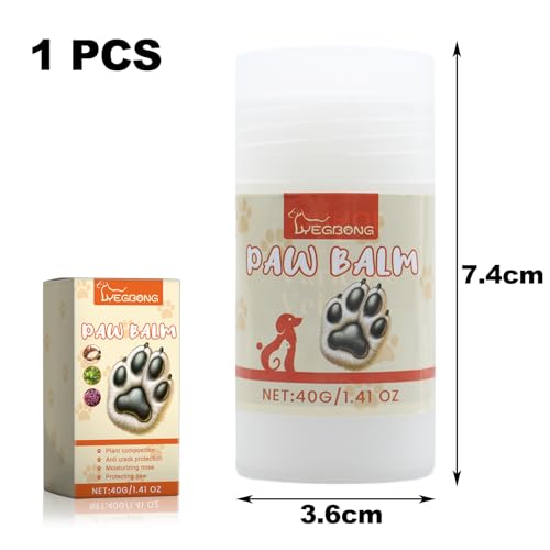 GZDAOXIA 40g Pfotenbalsam für Hunde und Katzen,pfotenbalsam Hund,Pfotenpflege für Hunde im Winter,Hundepfotenbalsam, Pfotenpflege,Hunde Zubehör,Natürliche Pflege als Stick für Welpen,Katzen