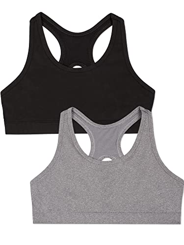 Fruit of the Loom Girls' Stay Dry Racerback Sports Bra