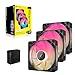 CORSAIR iCUE Link RX120 MAX RGB 120mm PWM Thick Fans with iCUE Link System Hub – High-Static Pressure – Magnetic Dome Bearing – Triple Pack – Black