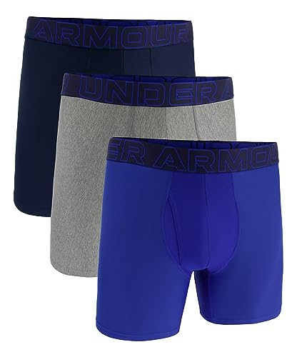 Image of Under Armour mens Multi-pack Performance Tech Boxerjock Brief, 6 inch Inseam, All-day Comfort & Soft