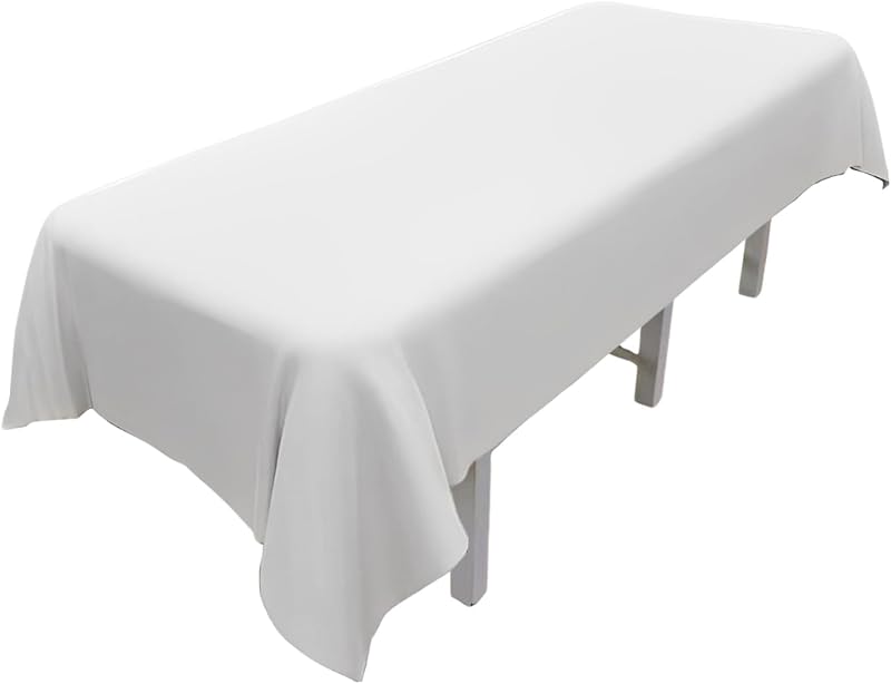 Jogo de lençóis para maca de massagem MWNAGO com capa para apoio facial e abertura, branco
