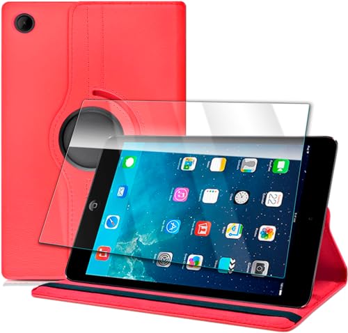 KIT Capa Giratória Vermelha + Película De Vidro compatível com iPad Mini 4 (Tela 7.9