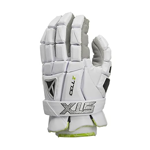 STX Lacrosse Cell V Gloves, Pair, White Medium