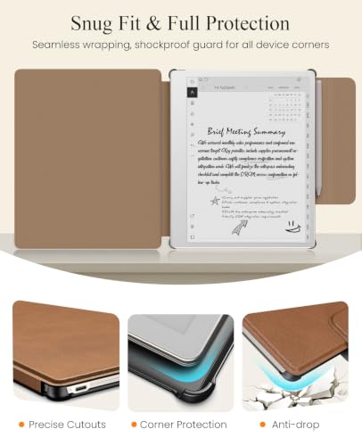 Image of MoKo Case for Remarkable Paper Pure 10.3 inch 2026 with Pen Holder, Brown
