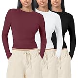 ropa interior mujer encaje Diseño y ajuste: camiseta de manga larga de corte ajustado con cuello redondo en colores lisos (negro/blanco/gris claro). Silhouette ajustada Y2K que realza las curvas femeninas, disponible en versión corta o de longitud regular para diferentes opciones de estilo.