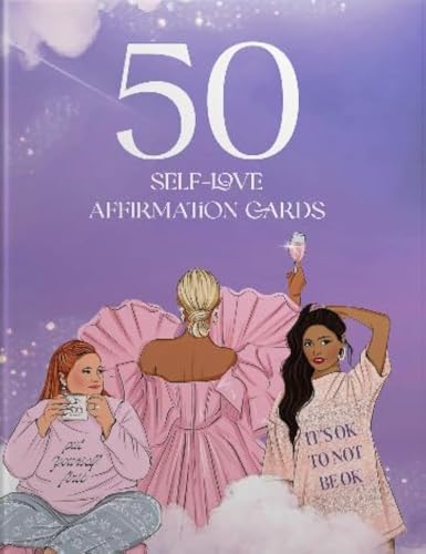 Image of Rongrong Self Love Affirmation Cards For Women - 50 Positive Daily Affirmation Cards Deck Hand-Drawn images, Gift for Women for Self-Discovery, Improvement and Mental Well-Being