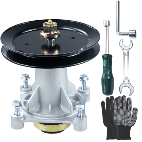 POSFLAG 587819701 Greased Spindle Assembly Kit with 197473 Pulley Replaces 192870 Mandrel Assembly, 532192870 Spindle Craftsman, 187292 Spindle, 532187281 187281 587253301 192872 532187281 587125401