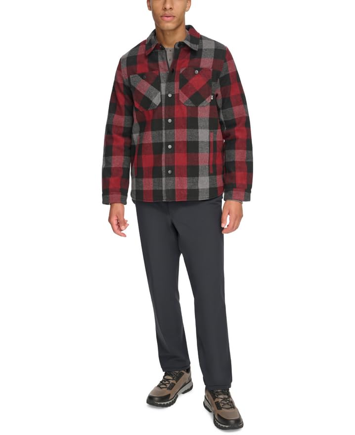 Image of BASS OUTDOOR mens Wool Blend Sherpa Lined Shacket