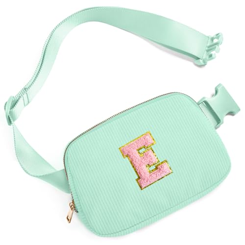 Image of Gitus 10 11 12 13 14 15 16 Year Old Girl Gifts Personalized Birthday Gifts for Women Daughter Sister Her Initial Belt Bag Fanny Pack Crossbody Bags for Teen Girl Gifts Trendy Stuff (Mint Green-E)