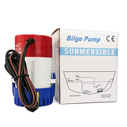 Non-Automatic Marine Electric Bilge Pump For Ponds, Pools Spas Silent Boat Caravan Rv Submersible #TOP4