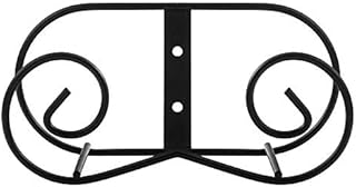 HCHLQLZ (2 piece) Black Metal wall Mount Display Easel Horizontal Plate Rack Plate Hanger Vertical Plate Stand Holders Picture frame Stand for Wall-Medium