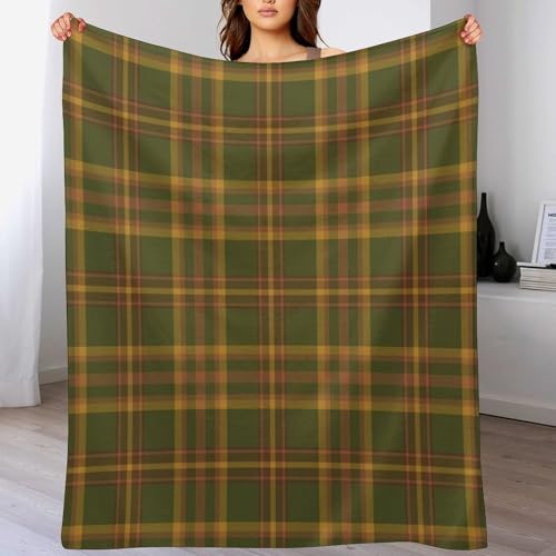 Couverture douce contre les frissons du soir plaid pelucheux à carreaux de buffle - 7
