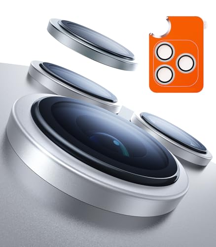 Image of TORRAS Aerospace-Grade Camera Lens Protector for iPhone 17 Pro & 17 Pro Max with 9H+ Glass - Premium Imported Invisible Metal Ring, Anti-Scratch & HD Clarity - Silver