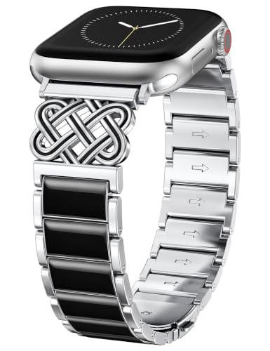 TOYOUTHS Celtic Knot Metal Strap Compatible with Apple Watch Bands Women