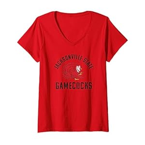 Jacksonville State University JSU Gamecocks Large V-Neck T-Shirt