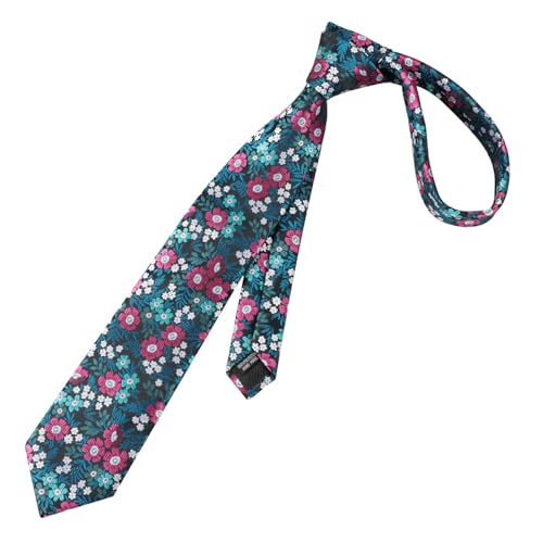 Image of Alizeal Mens 3.15'' Natural Flower Pattern Tie with Floral Pocket Square Set