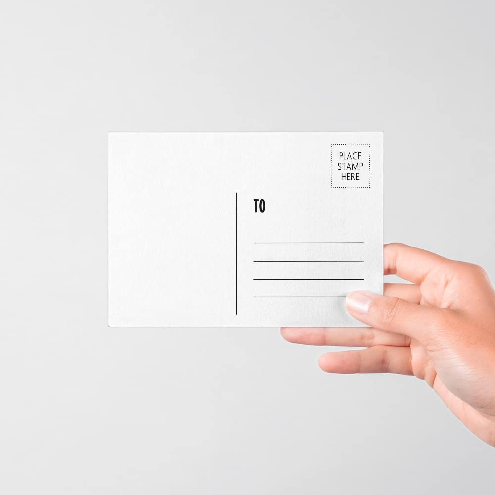 Reskid Blank Postcards for Mailing. 100 White 4x6 Blank Post Cards, Blank Mailable Postcards Set. 14pt Postcard Paper Cardstock, Bulk Post Card Pack. : Office Products