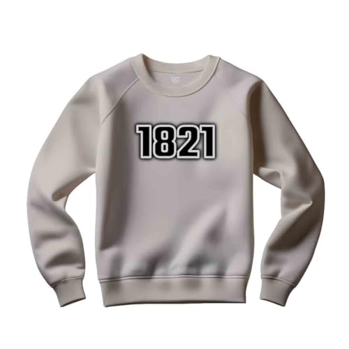Sweatshirt unisex 1821 gris chiné en coton confortable