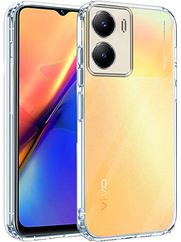 Image of Jkobi Back Cover for Vivo Y56 5G (Silicone Clear Shockproof Case with Camera Protection | Soft and Flexible | Transparent)