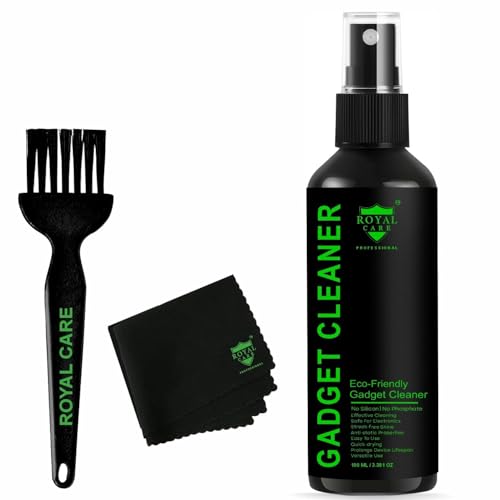 Image of Screen Cleaning Kit 100 ml for Laptop, Mobile, TV & Camera Lens | Anti-Static Non-Alcohol Spray + Microfiber Cloth + Multi-Purpose Brush | Safe for LED, LCD, OLED Screens & PCs