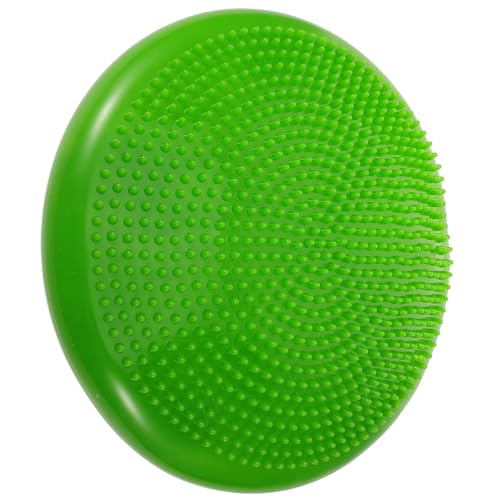 Coussin de genoux gonflable en PVC vert pour yoga et protection sur tapis