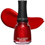 China Glaze CG Lacquer Red-Pearl – Vibrant Red Nail Polish, Quick Dry, Chip Resistant, Shimmer Glossy Finish for Salon & DIY Manicure, 0.5 fl oz