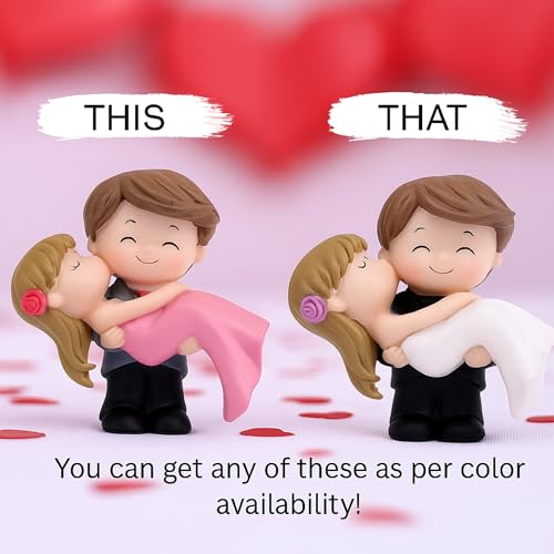 Image of SARTE Car Dashboard Toy Cute Couple Showpiece Decoration Figurine Ornament Premium ABS Toys for Car Interior Stylish Universal Dashboard Decor Accessory for Cars SUVs and Sedans