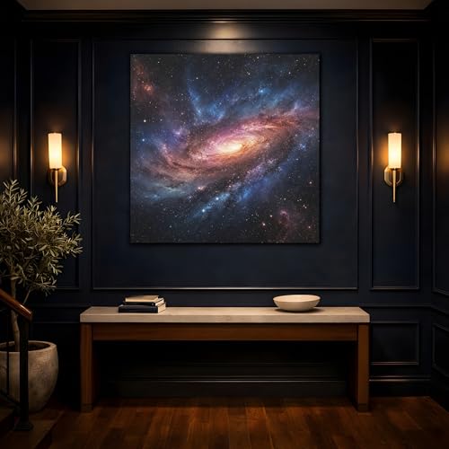 Tableau galaxie spirale pour habiller un mur vide avec un grand format 60x60