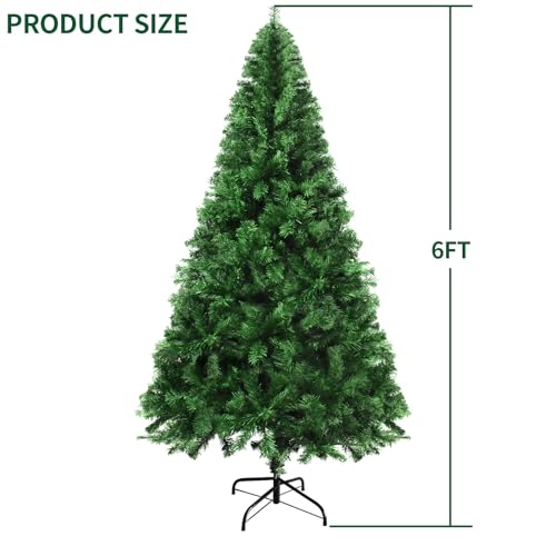MuRealy 6ft Slim Artificial Christmas Tree - 800 PVC Tips, Space Saving | Fire-Resistant, Quick Assembly for Home & Office by MuRealy - Image 2