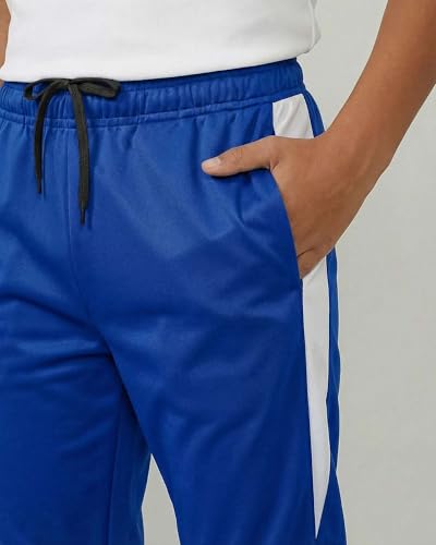 Image of Real Essentials 3 Pack: Boys' Athletic Jogger Sweatpants - Kids Teens Youth Active Sports Pants with Pockets (Sizes 5-18)
