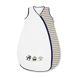 Sterntaler Sommer-Schlafsack für Kleinkinder, Reißverschluss, Größe: 90, Wieslinge, Weiß/Braun