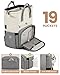 LOVEVOOK Laptop Backpack for Women Fashion Business Computer Backpacks Travel Bags Purse Doctor Nurse Work Backpack with USB Port, Fits 17-Inch Laptop Beige Grey