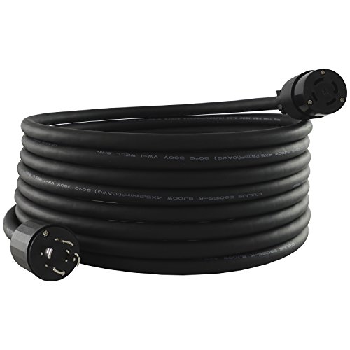 Super Sale 🛒 Conntek RUL1430PR-025 25-Feet 10/4 30-Amp 125/250 L14-30 Anti-Weather/Oils/Acids and Chemicals Rubber Locking Generator Extension Cord