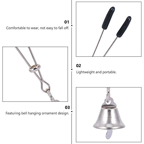 Healifty – Grampos de mamilo para mamilo com sino, anéis para mamilo, brinquedos de estimulação dos