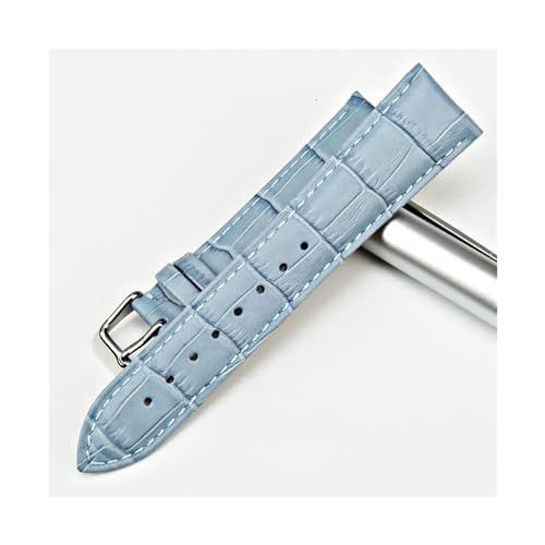 Bracelet en cuir bleu avec boucle chic ajustement parfait pour montre DW - 6