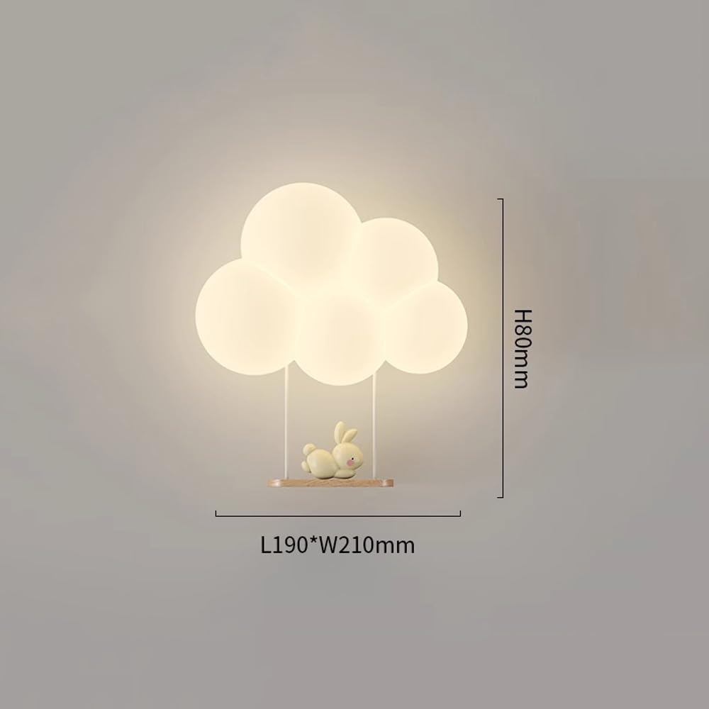 Apliques De Pared Para Dormitorios Niñas Nube Apliques De Pared Para Guardería Animal Lindo Dibujos Animados Pantalla De Leche Blanca Aplique De Pared Lámpara LED Regulable Montada En La Pared