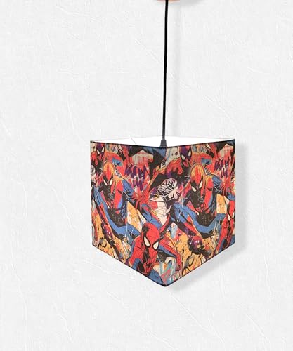 Handmade Kids Light Shade - Ceiling or Lamp Shade - Spider Man Inspired Marvel (Ceiling Shade)